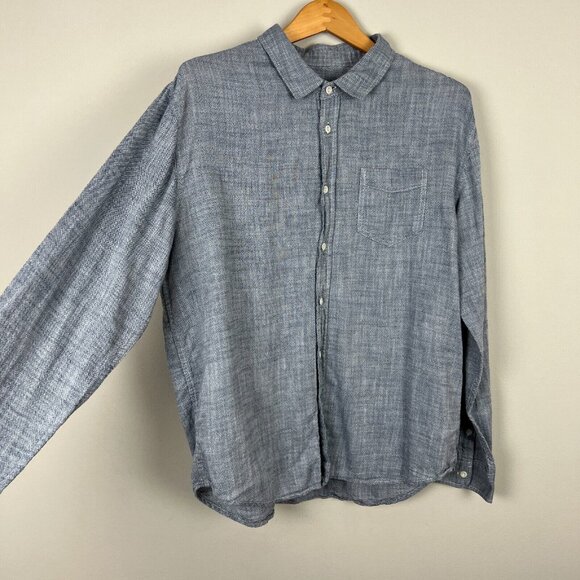 Rails Shirt Mens XL Navy Chambray Wyatt Button Up Down Long Sleeve 100% Cotton - Picture 5 of 11